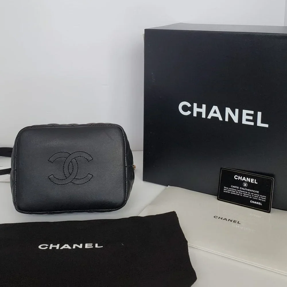 NWT New Authentic Chanel Black Quilted Lambskin - Picture 11 of 14